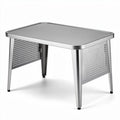 Stainless steel work table with perforated sides 120 x 60 x 75cm