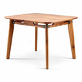 Wooden dining table with sturdy legs and smooth finish 80 x 80 x 75cm